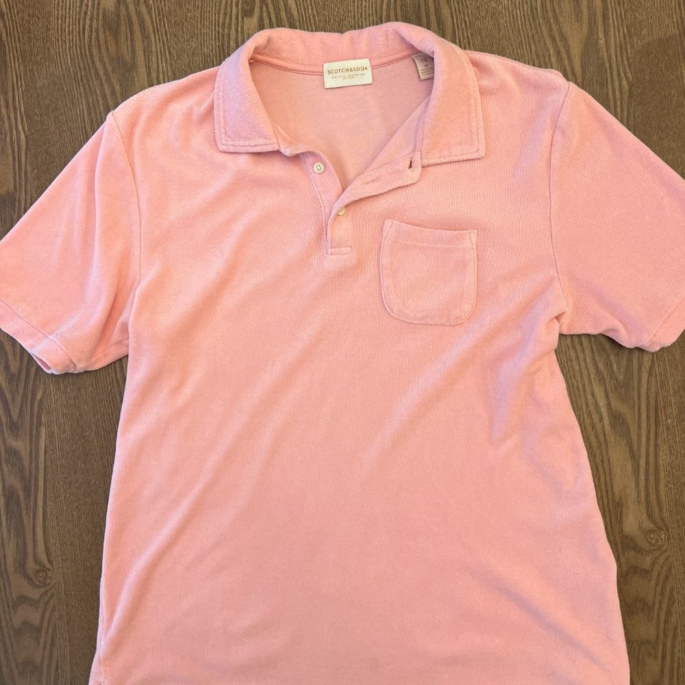 Scotch & Soda Men's Terry Cloth Polo Size M